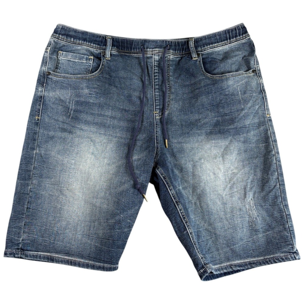 Seven7 Denim Shorts Men's 38 Blue Faded Premium Stretch Outdoors Casual Workwear